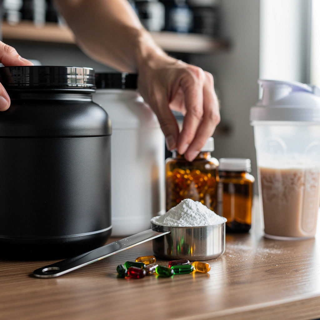 South Bay Supps National City display of premium protein powders, vitamins, and fitness supplements